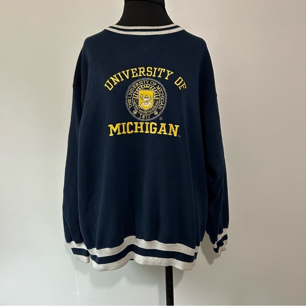 Vintage y2k 90s Michigan u of m sweatshirt crewneck shirt size xl
